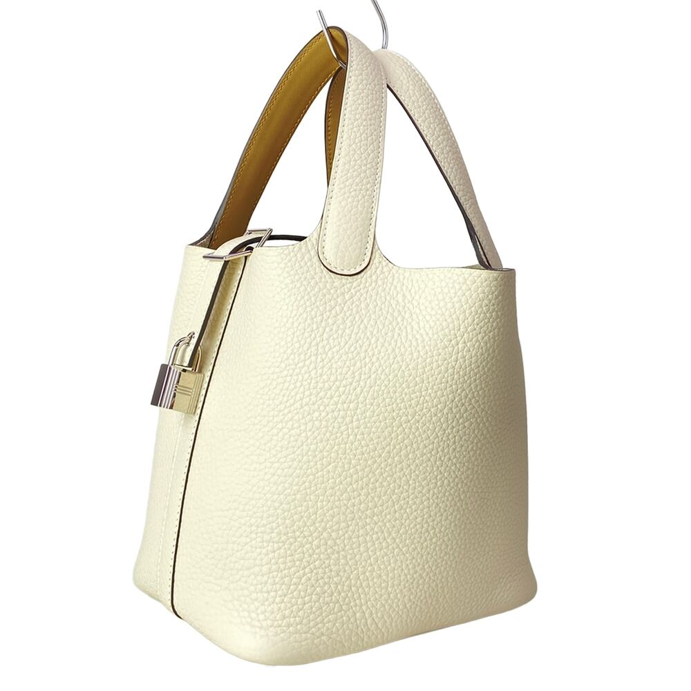 Hermès Picotin Lock Ecrat PM Handbag H069560CKCG Craie Poussiere Taurillon